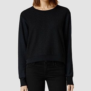 All Saints Cari Blaze Slight Crop Top Sweater